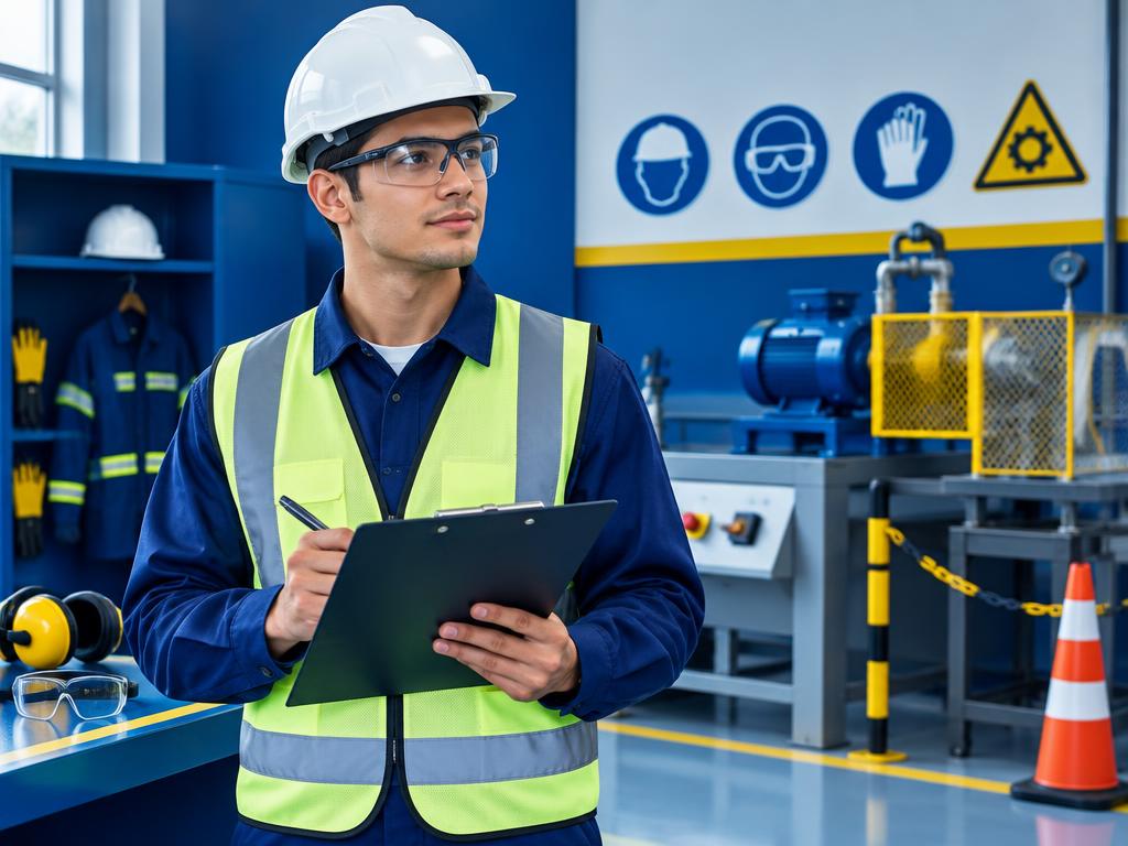 Técnico em Segurança do Trabalho realizando uma inspeção